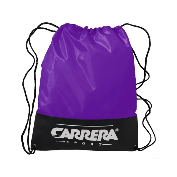 Polyester sling bag with black vinyl front panel and nylon braided... from ASI 68507 The Magnet Group / Perfect Line