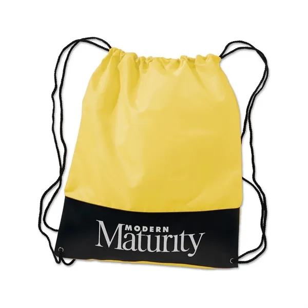 Polyester sling bag with black vinyl front panel and nylon braided... from ASI 68507 The Magnet Group / Perfect Line