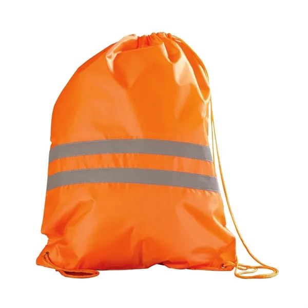 19" x 14" drawstring backpack with reflective striping.... from ASI 68507 The Magnet Group / Perfect Line