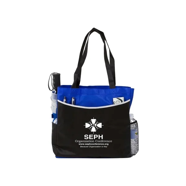 Tote bag with pen holders, business card holder, beverage holder, accessories... from ASI 68507 The Magnet Group / Perfect Line