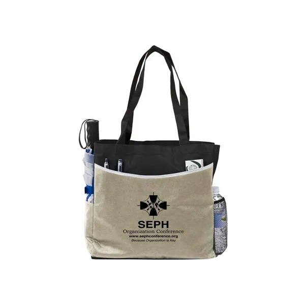 Tote bag with pen holders, business card holder, beverage holder, accessories... from ASI 68507 The Magnet Group / Perfect Line