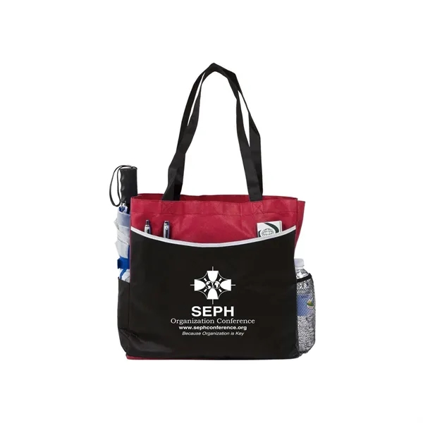 Tote bag with pen holders, business card holder, beverage holder, accessories... from ASI 68507 The Magnet Group / Perfect Line