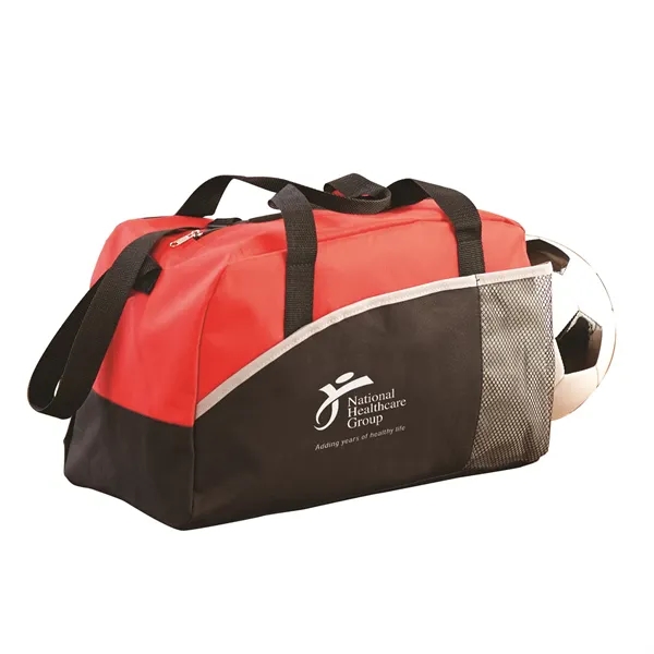 10" x 17" polyester duffel bag with hook and loop closure,... from ASI 68507 The Magnet Group / Perfect Line