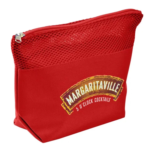 Amenities bag with mesh upper and zipper closure.... from ASI 68507 The Magnet Group / Perfect Line
