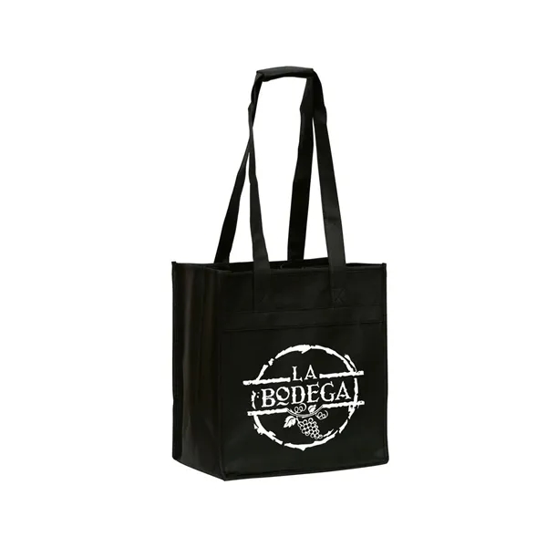 Six bottle wine tote bag with sewn-in dividers and a carry... from ASI 68507 The Magnet Group / Perfect Line