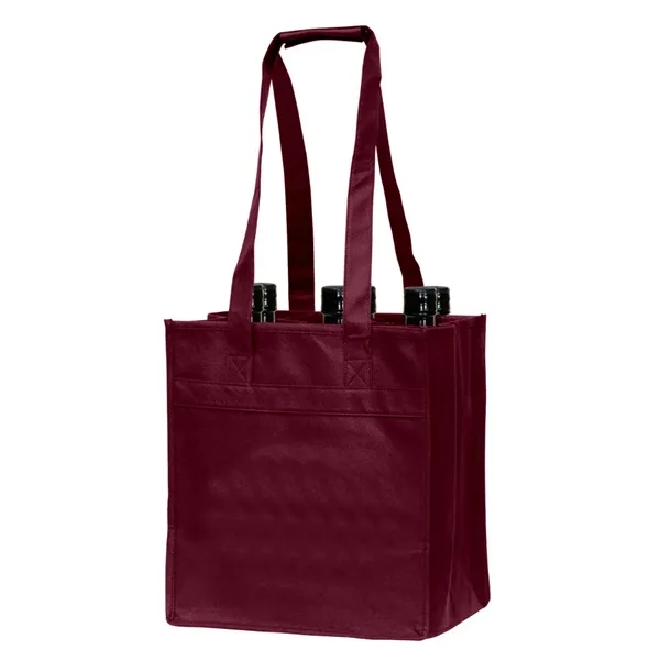 Six bottle wine tote bag with sewn-in dividers and a carry... from ASI 68507 The Magnet Group / Perfect Line