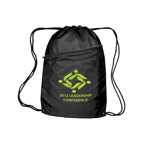 Polyester sling bag with nylon braided drawstring closure, reinforced bottom corners,... from ASI 68507 The Magnet Group / Perfect Line