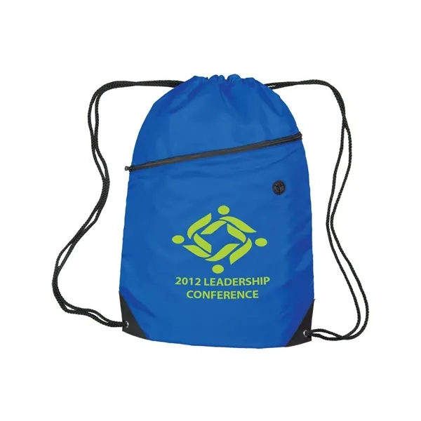 Polyester sling bag with nylon braided drawstring closure, reinforced bottom corners,... from ASI 68507 The Magnet Group / Perfect Line