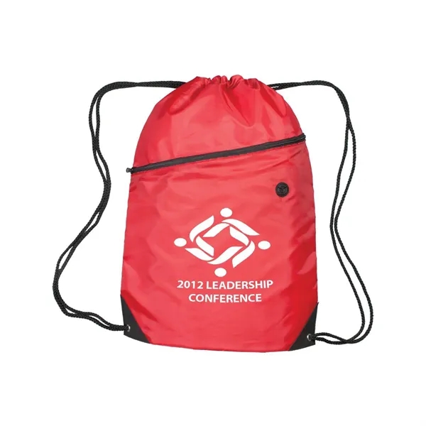 Polyester sling bag with nylon braided drawstring closure, reinforced bottom corners,... from ASI 68507 The Magnet Group / Perfect Line