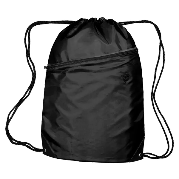 Polyester sling bag with nylon braided drawstring closure, reinforced bottom corners,... from ASI 68507 The Magnet Group / Perfect Line
