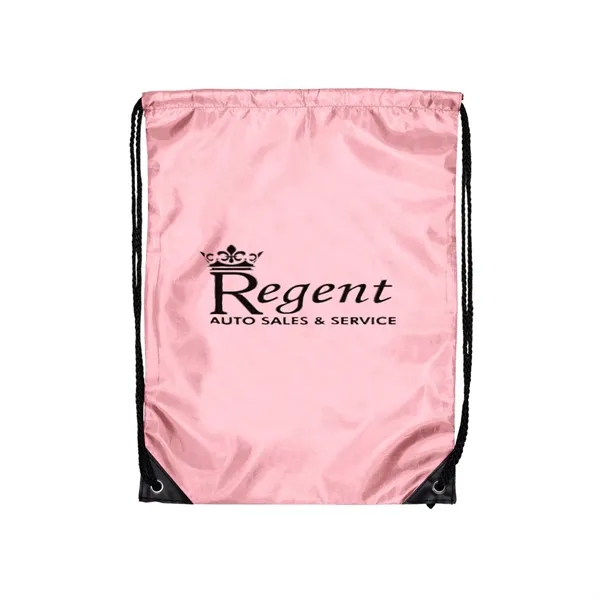 Backpack with nylon braided drawstring closure, metal grommets and large imprint... from ASI 68507 The Magnet Group / Perfect Line