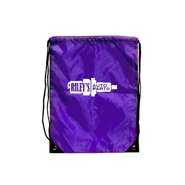 Backpack with nylon braided drawstring closure, metal grommets and large imprint... from ASI 68507 The Magnet Group / Perfect Line