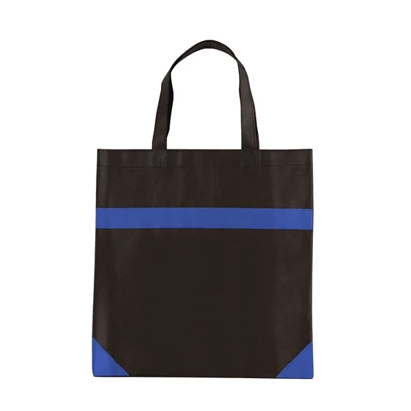 Non-woven shopping tote bag with 15" straps and a sewn-in plastic... from ASI 68507 The Magnet Group / Perfect Line