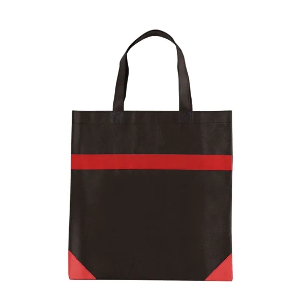Non-woven shopping tote bag with 15" straps and a sewn-in plastic... from ASI 68507 The Magnet Group / Perfect Line