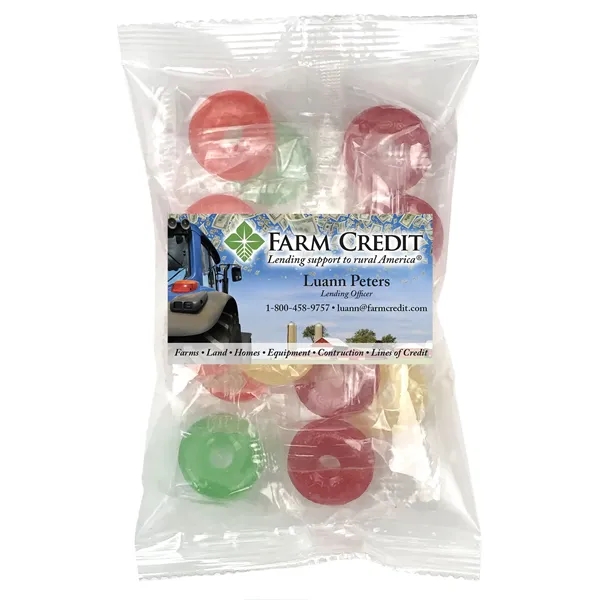 Small snack bag with your choice of candy with a 2"... from ASI 68507 The Magnet Group / The 1919 Candy Company