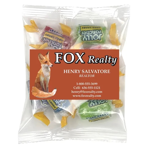 Small Snack Bag with 2" x 3.5" Rectangle Magnet filled with... from ASI 68507 The Magnet Group / The 1919 Candy Company