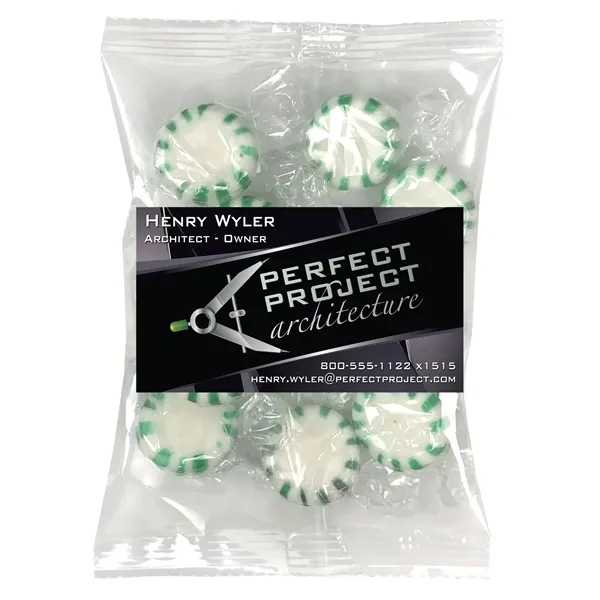 Small Snack Bag with 2" x 3.5" Rectangle Magnet filled with... from ASI 68507 The Magnet Group / The 1919 Candy Company