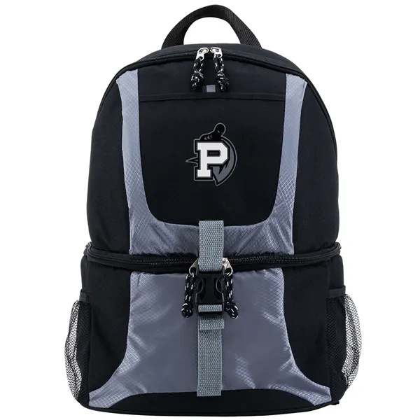 Backpack cooler with separate compartments for storing wet and dry items.... from ASI 68507 The Magnet Group / The Bag Factory®