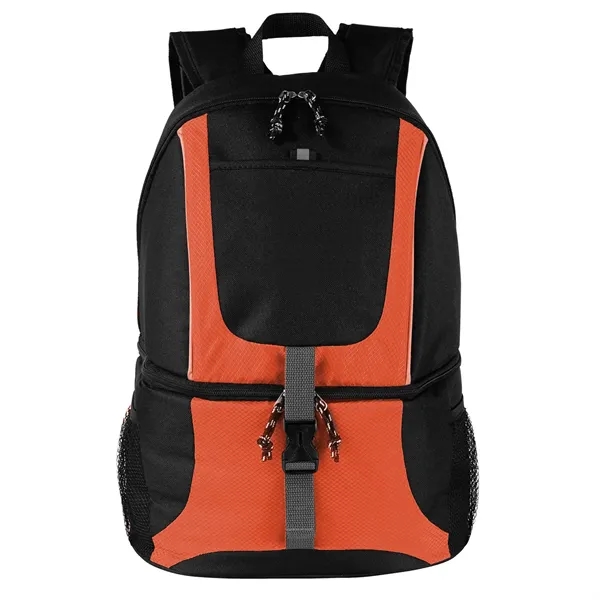 Backpack cooler with separate compartments for storing wet and dry items.... from ASI 68507 The Magnet Group / The Bag Factory®