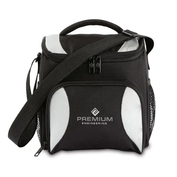 Nylon cooler with pockets, handle, and shoulder strap.... from ASI 68507 The Magnet Group / The Bag Factory®