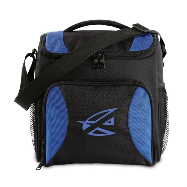 Polyester cooler with pockets, handle, and shoulder strap.... from ASI 68507 The Magnet Group / The Bag Factory®