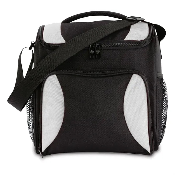 Polyester cooler with pockets, handle, and shoulder strap.... from ASI 68507 The Magnet Group / The Bag Factory®