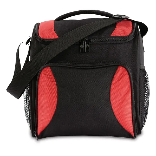 Polyester cooler with pockets, handle, and shoulder strap.... from ASI 68507 The Magnet Group / The Bag Factory®