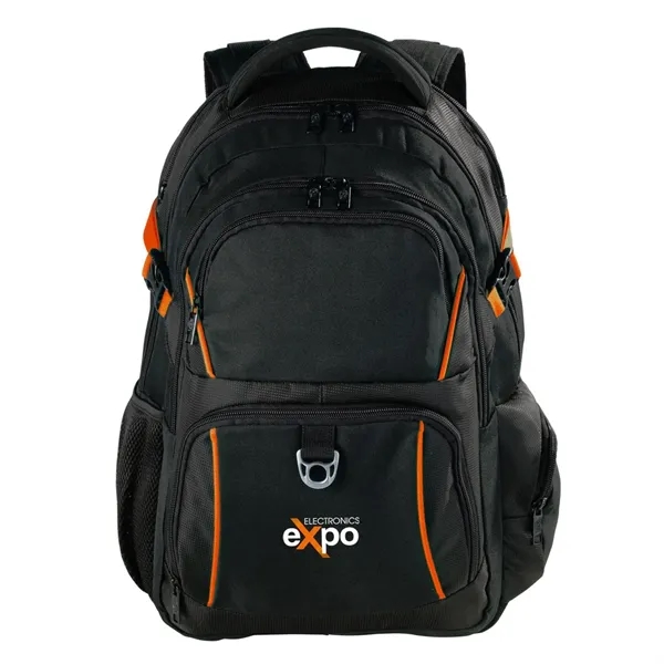 Ergonomically vented ripstop and polyester Mercury backpack with 17" laptop and... from ASI 68507 The Magnet Group / The Bag Factory®