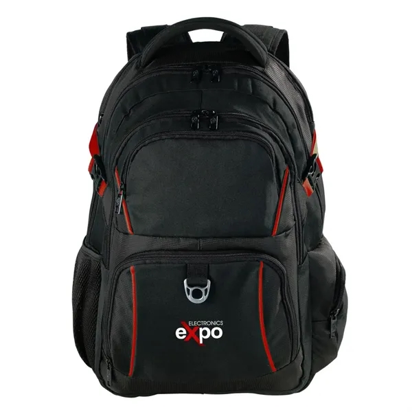 Ergonomically vented ripstop and polyester Mercury backpack with 17" laptop and... from ASI 68507 The Magnet Group / The Bag Factory®