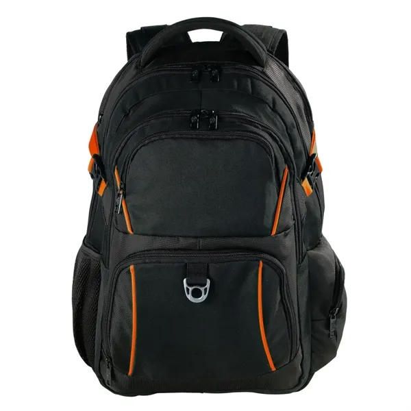 Ergonomically vented ripstop and polyester Mercury backpack with 17" laptop and... from ASI 68507 The Magnet Group / The Bag Factory®