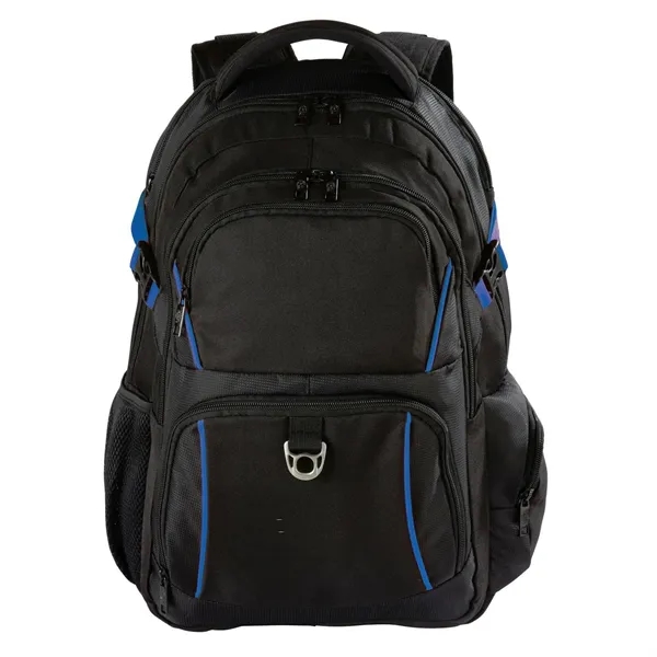 Ergonomically vented ripstop and polyester Mercury backpack with 17" laptop and... from ASI 68507 The Magnet Group / The Bag Factory®