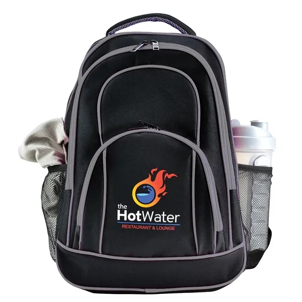 Spirit backpack with multiple pockets, laptop pocket for 17" devices, and... from ASI 68507 The Magnet Group / The Bag Factory®