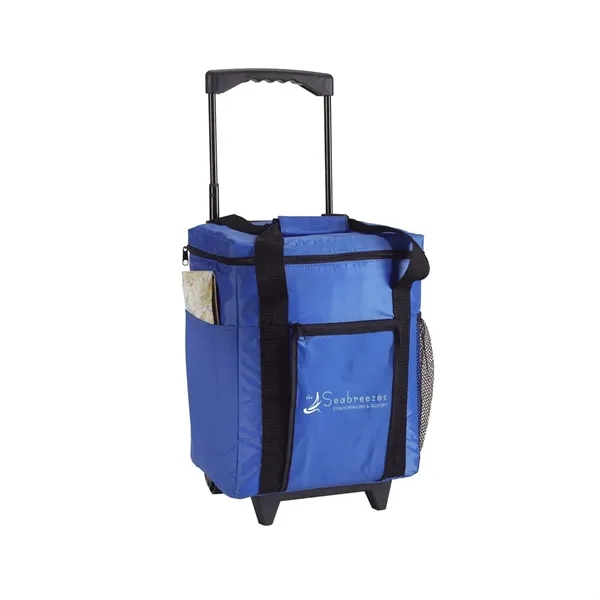 Rolling cooler that will hold 24, 12 oz. cans and includes... from ASI 68507 The Magnet Group / The Bag Factory®