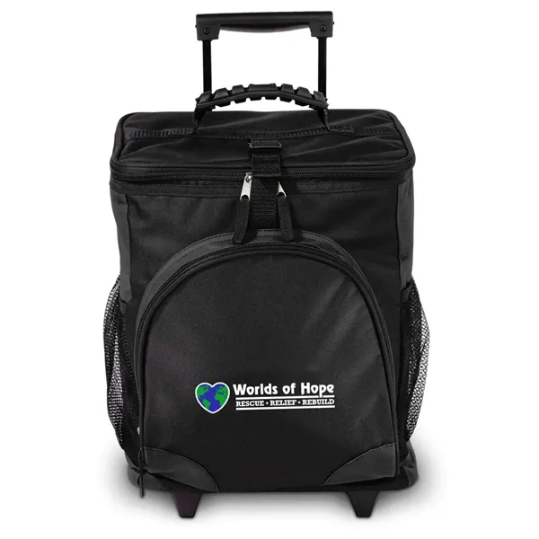 24 can capacity rolling cooler with double inline wheels and telescopic... from ASI 68507 The Magnet Group / The Bag Factory®