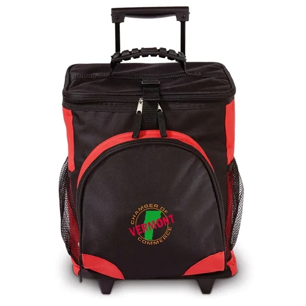 24 can capacity rolling cooler with double inline wheels and telescopic... from ASI 68507 The Magnet Group / The Bag Factory®