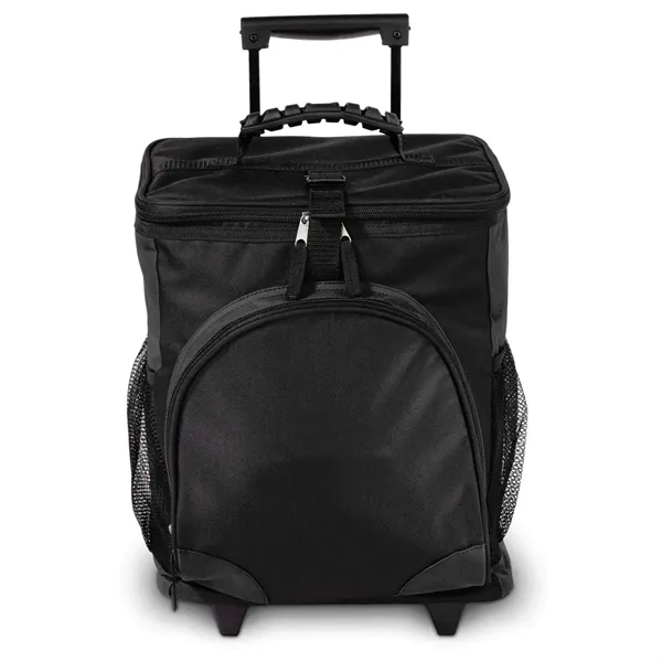 24 can capacity rolling cooler with double inline wheels and telescopic... from ASI 68507 The Magnet Group / The Bag Factory®