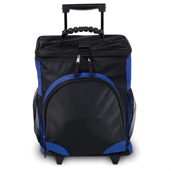 24 can capacity rolling cooler with double inline wheels and telescopic... from ASI 68507 The Magnet Group / The Bag Factory®