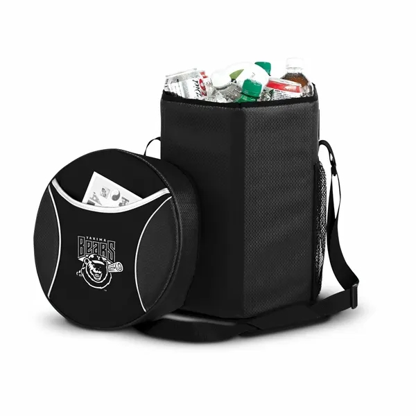 Nylon cooler with an adjustable shoulder strap.... from ASI 68507 The Magnet Group / The Bag Factory®