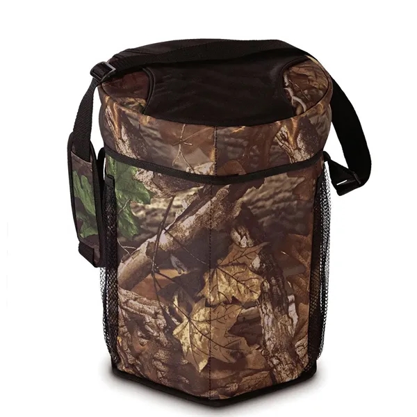 Nylon camo cooler with a shoulder strap.... from ASI 68507 The Magnet Group / The Bag Factory®