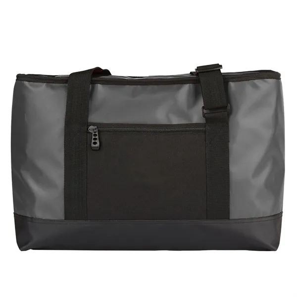 Cooler bag with front panel zippered pocket and polypropylene handles.... from ASI 68507 The Magnet Group / The Bag Factory®
