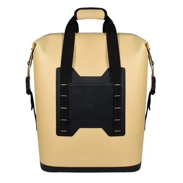 Backpack cooler with straps, top side handle, loops, insulation, and zipper.... from ASI 68507 The Magnet Group / The Bag Factory®