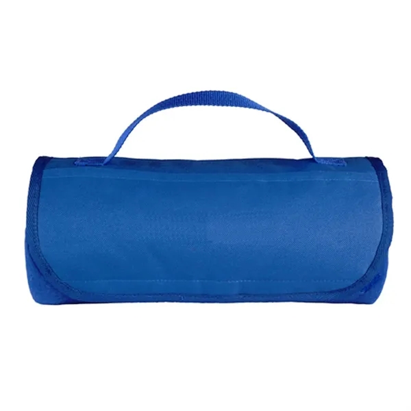 53" x 47" polyester fleece roll-up blanket with carrying handle.... from ASI 68507 The Magnet Group / The Bag Factory®