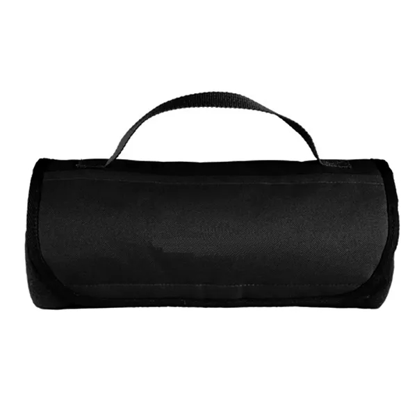 53" x 47" polyester fleece roll-up blanket with carrying handle.... from ASI 68507 The Magnet Group / The Bag Factory®