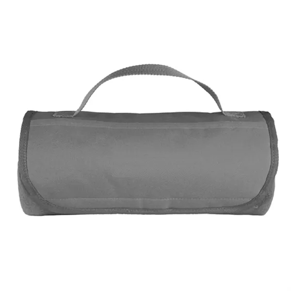 53" x 47" polyester fleece roll-up blanket with carrying handle.... from ASI 68507 The Magnet Group / The Bag Factory®