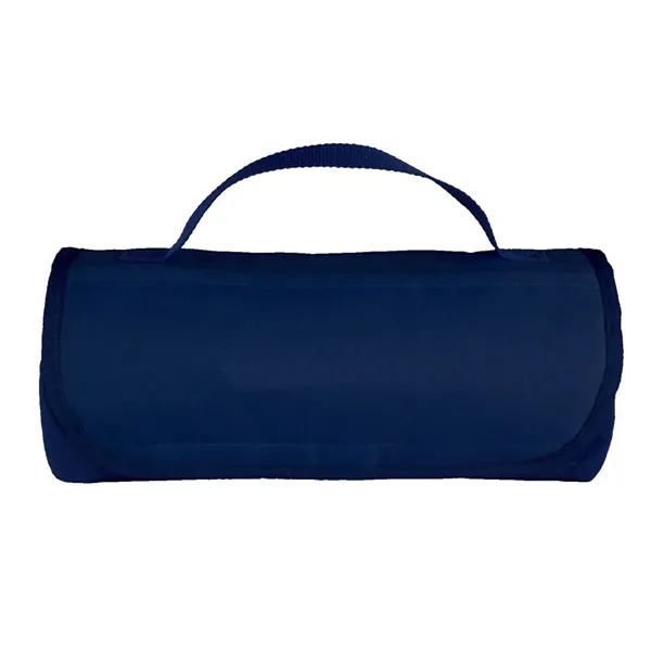 53" x 47" polyester fleece roll-up blanket with carrying handle.... from ASI 68507 The Magnet Group / The Bag Factory®