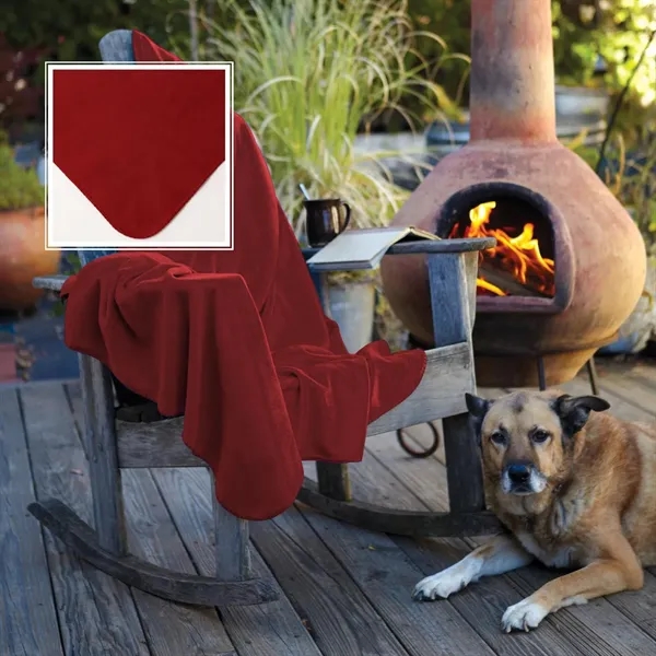 50" x 60" polar fleece blanket with whip stitched edges.... from ASI 68507 The Magnet Group / The Bag Factory®