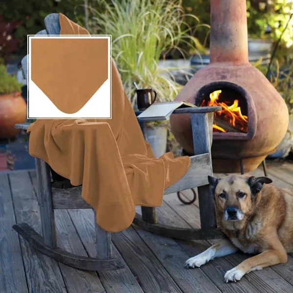 50" x 60" polar fleece blanket with whip stitched edges.... from ASI 68507 The Magnet Group / The Bag Factory®