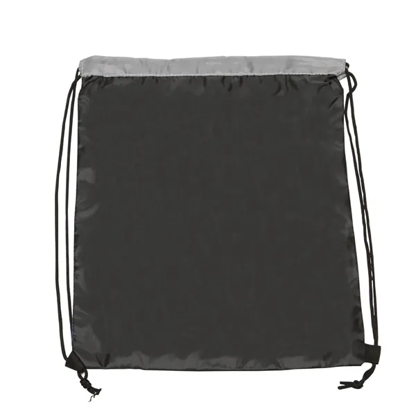 16" x 13" polyester drawstring backpack with large front pocket.... from ASI 68507 The Magnet Group / The Bag Factory®