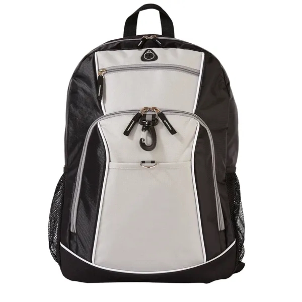 600D polyester and ripstop fabric backpack with multiple pockets and adjustable... from ASI 68507 The Magnet Group / The Bag Factory®