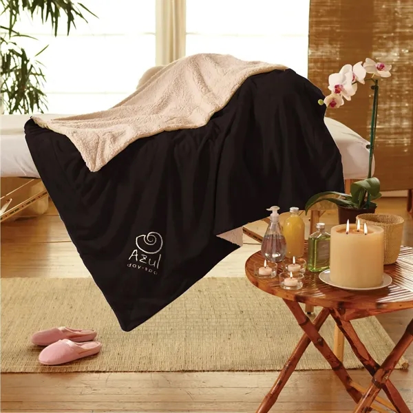 50" x 60" blanket with super soft micro mink on one... from ASI 68507 The Magnet Group / The Bag Factory®